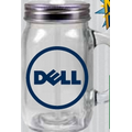 15 Oz. Mason Jar W/ Handle & Aluminum Straw Hole Lid